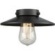 Franklin Restoration Railroad 1 Light 8 inch Brushed Satin Nickel Mini Pendant Ceiling Light in Incandescent, Matte Black